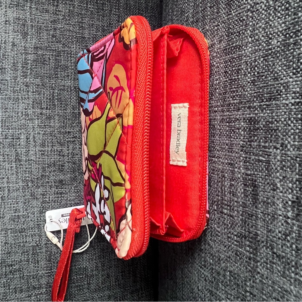 NWT Vera Bradley Midday Garden Ultralight Essential Small Zip Around Wallet - Picture 6 of 7